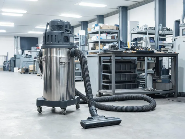 Industrial vacuum in a maintenance area