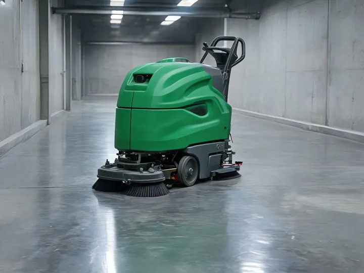 Walk-behind floor scrubber